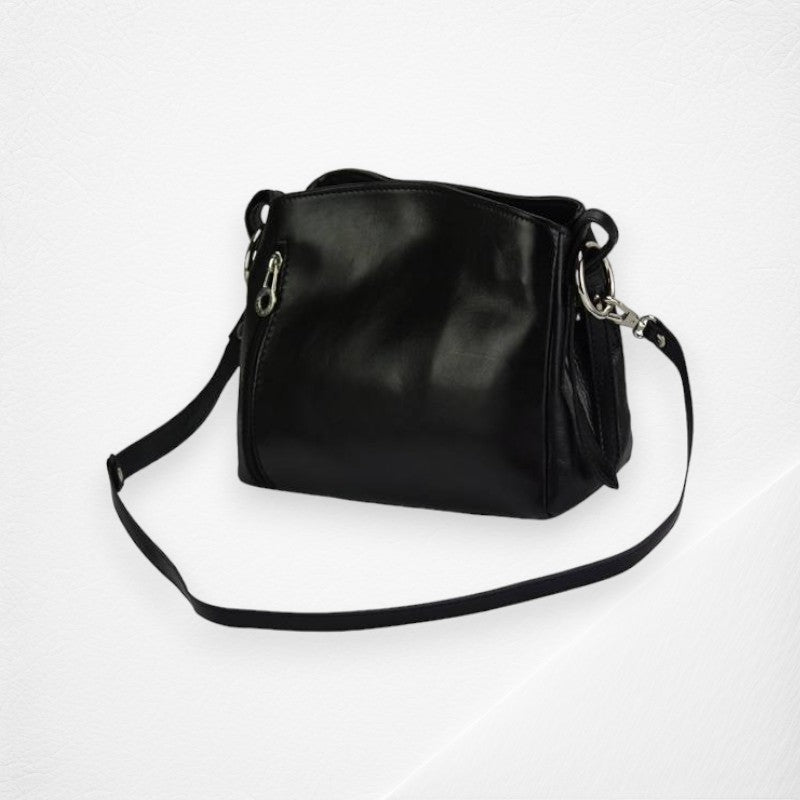Viviana V Leather Shoulder Bag